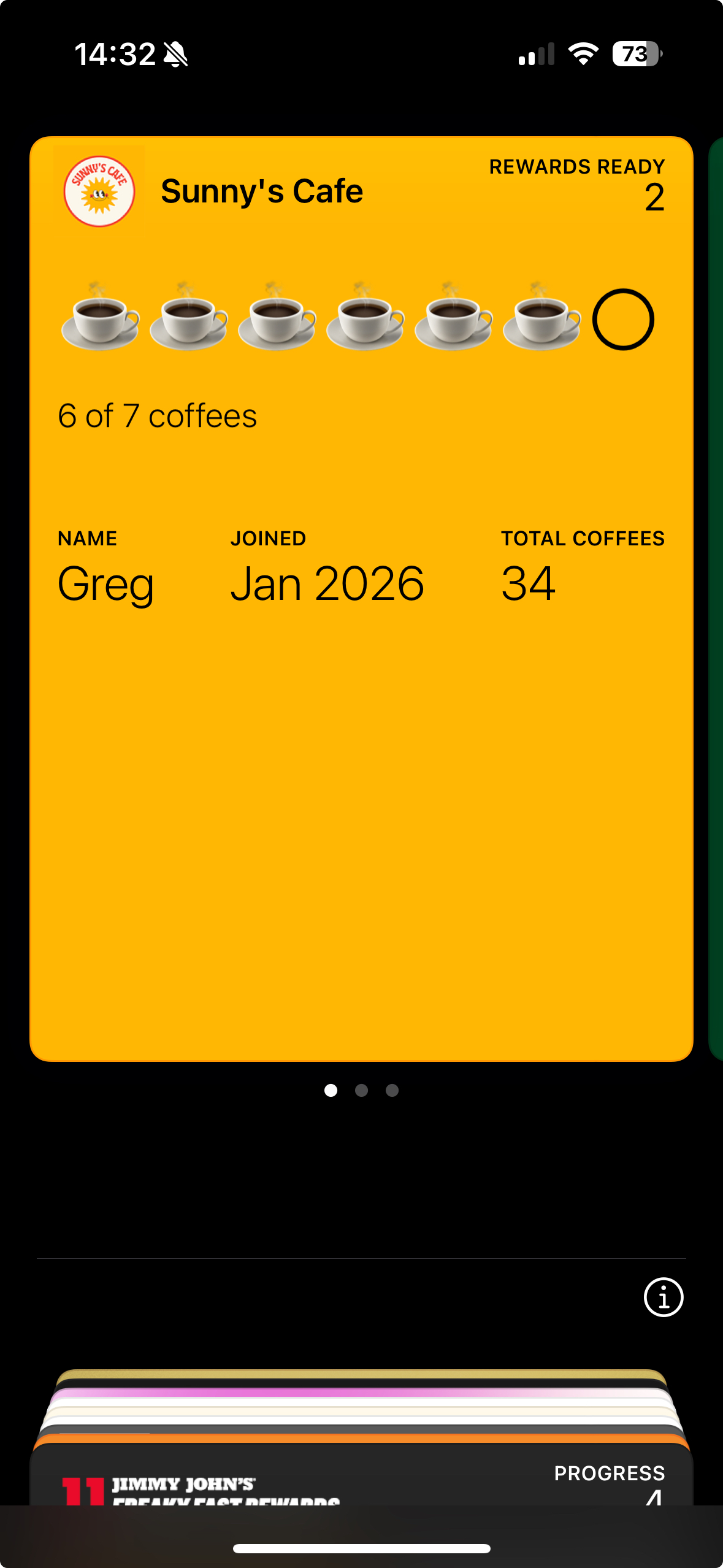 Digital wallet pass in Apple Wallet